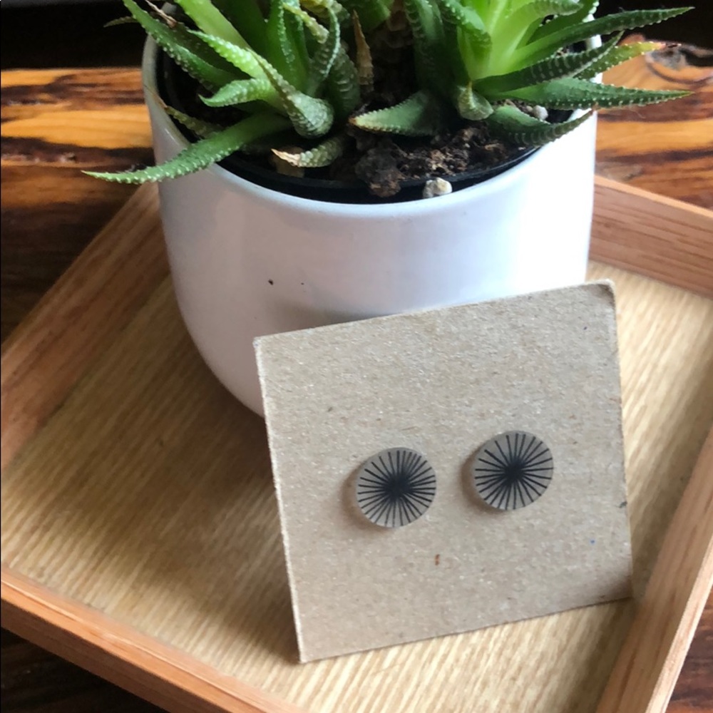 Danish Design sunburst stud earrings